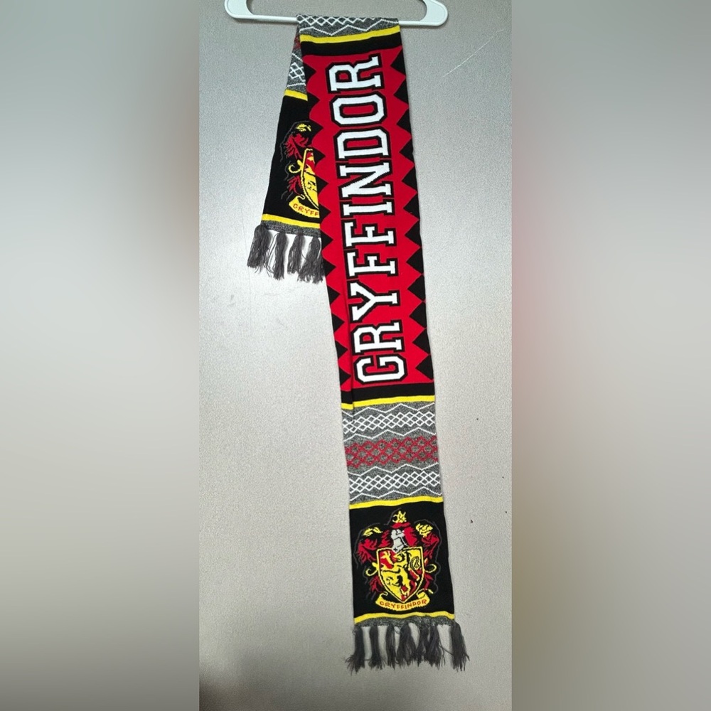 Harry Potter Adult Size Gryffindor Double Sided Scarf Harry Potter World Fringe